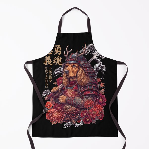 Item preview, Japanese Cocker Spaniel Art Samurai Aesthetic Dog Owner designed and sold by DoodleTortle.