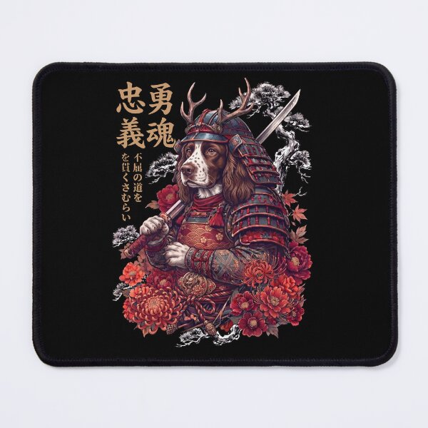 Item preview, Japanese English Springer Spaniel Art Samurai Aesthetic Dog Owner designed and sold by DoodleTortle.
