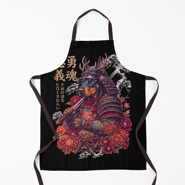 Item preview, Japanese Doberman Pinscher Art Samurai Aesthetic Dog Owner designed and sold by DoodleTortle.