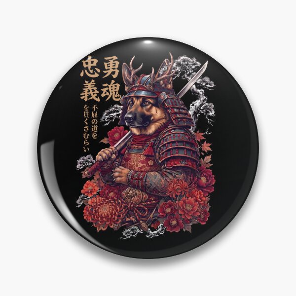 Item preview, Japanese German Shepherd Art Samurai Aesthetic Dog Owner designed and sold by DoodleTortle.