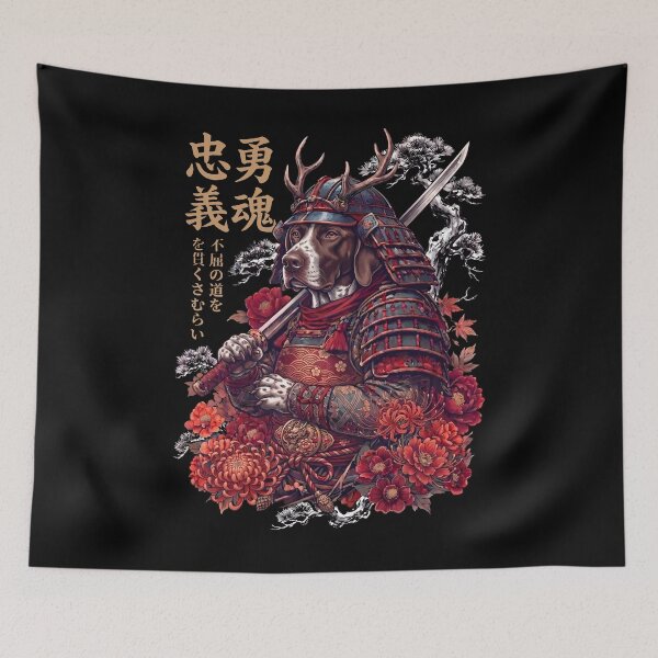 Item preview, Japanese German Shorthaired Pointer Art Samurai Aesthetic Dog Owner designed and sold by DoodleTortle.