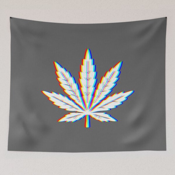 Item preview, Mens Weed Leaf Trippy RGB Marijuana Psychedelic Vaporware EDM Performance designed and sold by KristineLi.