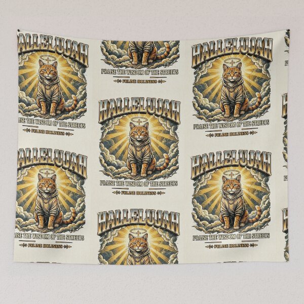 Item preview, Hallelujah Cat Hoodie Street Wisdom Art designed and sold by NadinGerasi.