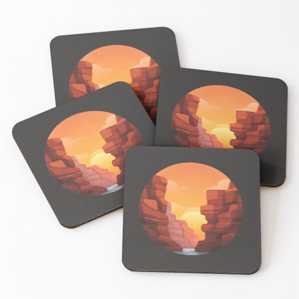 Item preview, Golden Canyon Sunset Landscape Circle designed and sold by Newrealis.