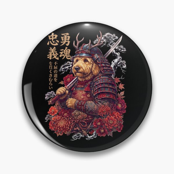 Item preview, Japanese Goldendoodle Art Samurai Aesthetic Dog Owner designed and sold by DoodleTortle.