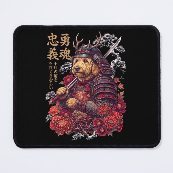 Item preview, Japanese Goldendoodle Art Samurai Aesthetic Dog Owner designed and sold by DoodleTortle.