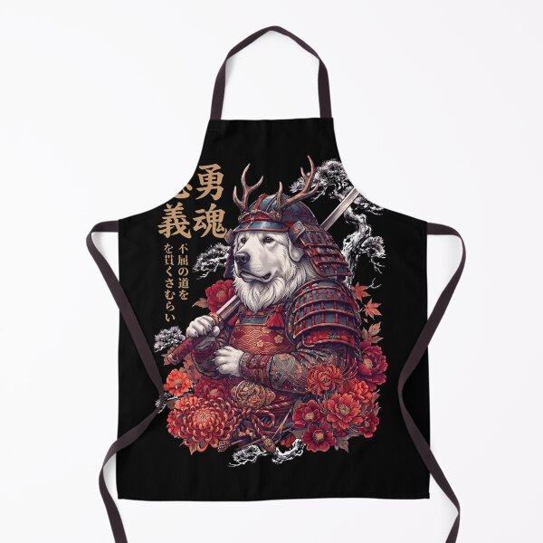 Item preview, Japanese Great Pyrenees Art Samurai Aesthetic Dog Owner designed and sold by DoodleTortle.