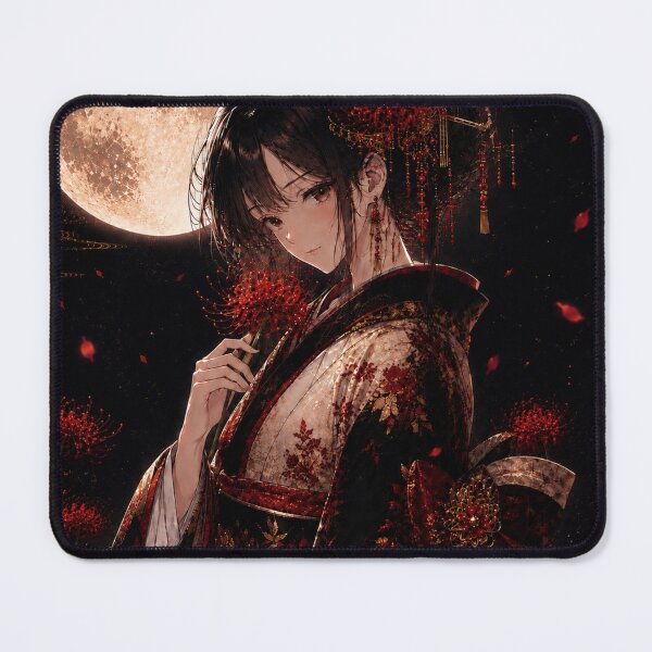 Item preview, Moonlit Red Spider Lily Maiden | Japanese Fantasy Art designed and sold by KawaiiLabo.