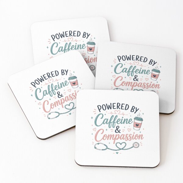 Item preview, Powered By Caffeine and Compassion Nurse Coffee designed and sold by Nurse Craft Studio.