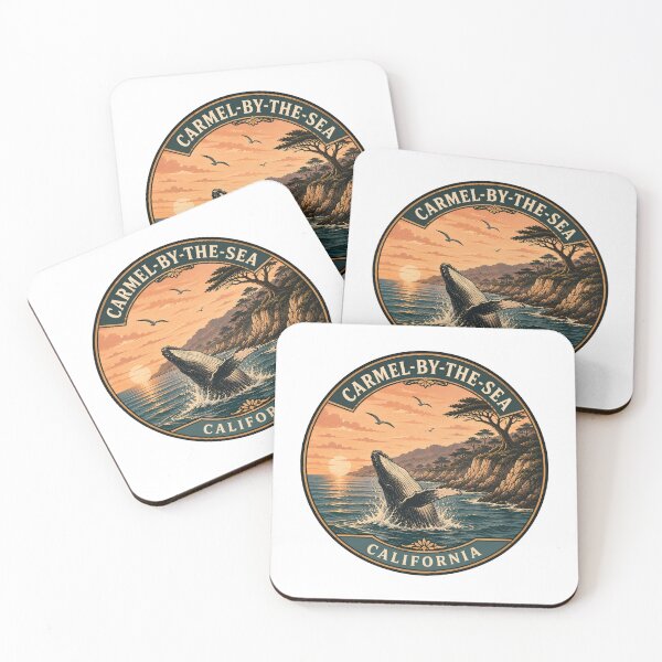 Item preview, Carmel-by-the-Sea California: Retro Whale designed and sold by CircinusStore.