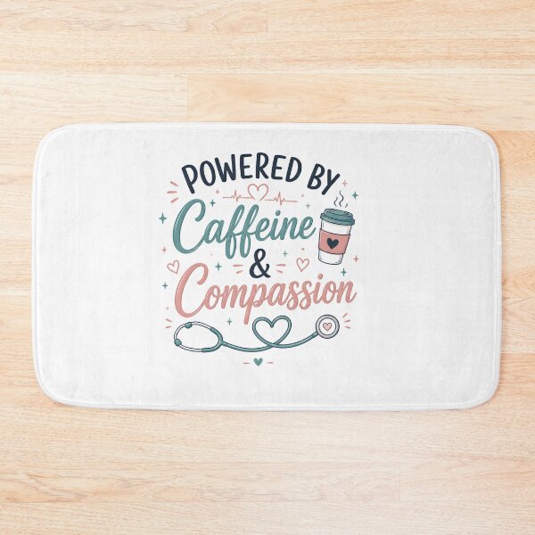 Item preview, Powered By Caffeine and Compassion Nurse Coffee designed and sold by Nurse Craft Studio.