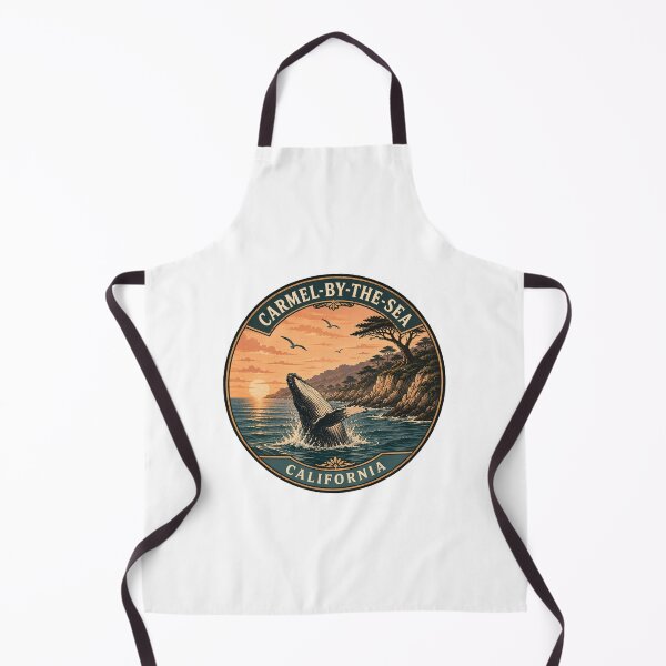 Item preview, Carmel-by-the-Sea California: Retro Whale designed and sold by CircinusStore.