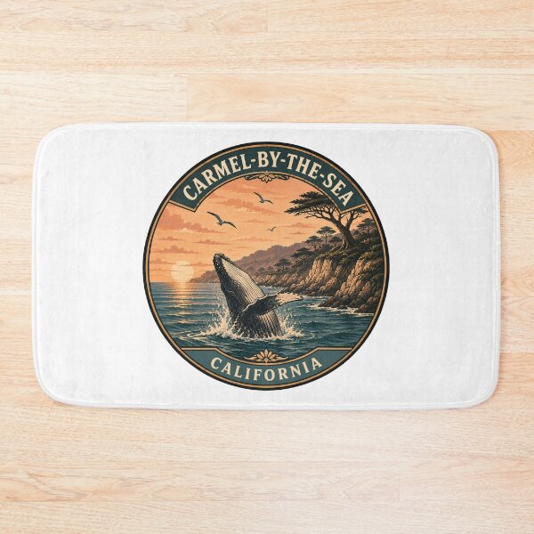 Item preview, Carmel-by-the-Sea California: Retro Whale designed and sold by CircinusStore.