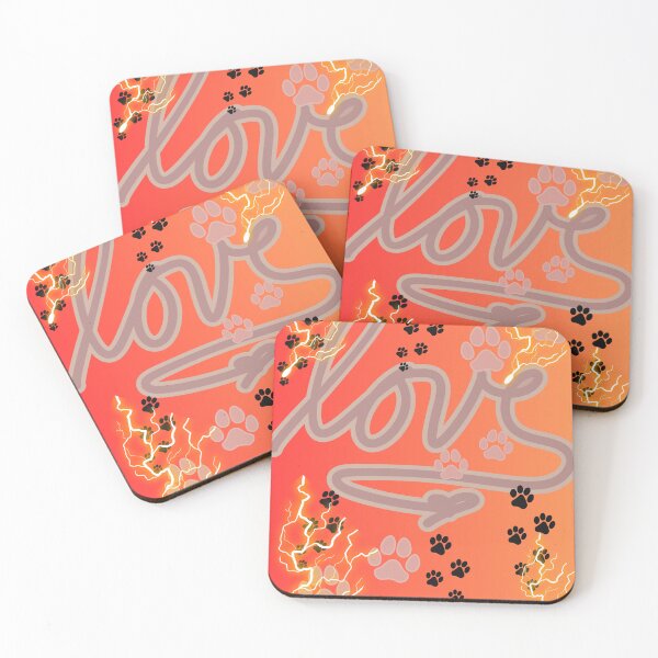 Item preview, Electric Paw Print Love – Dog Lover Typography Design designed and sold by Extremeallie.