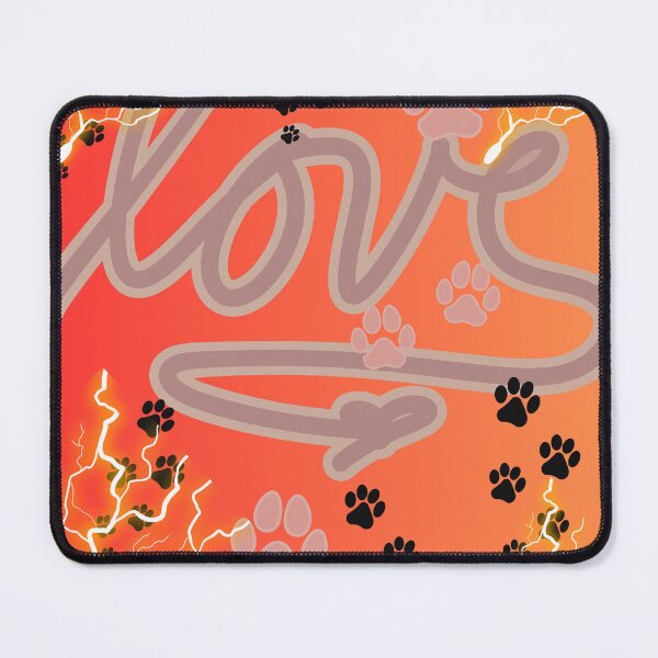 Item preview, Electric Paw Print Love – Dog Lover Typography Design designed and sold by Extremeallie.