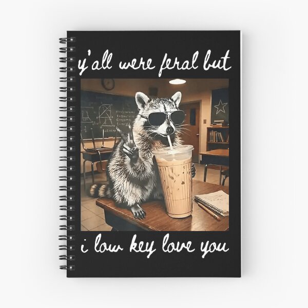 Item preview, Y'all were Feral But I Low Key Love You Raccoon Iced Coffee designed and sold by MutzelArts.