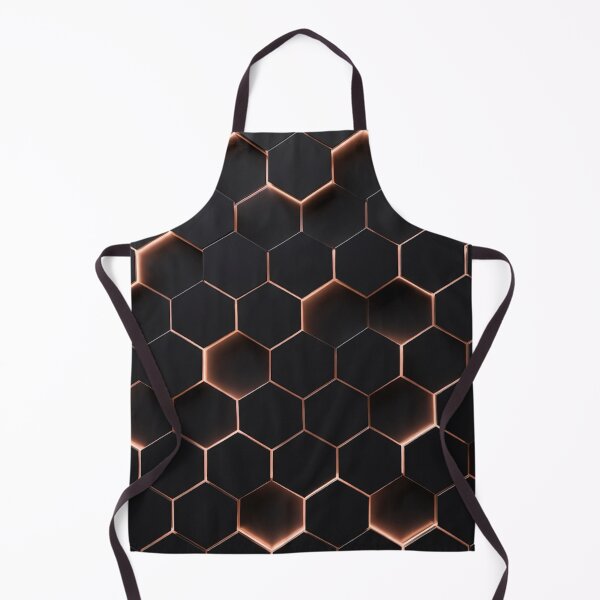 Item preview, Black and Copper Honeycomb Hexagonal Pattern designed and sold by IntelliMindDesigns.