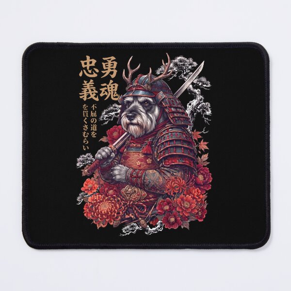 Item preview, Japanese Miniature Schnauzer Art Samurai Aesthetic Dog Owner designed and sold by DoodleTortle.