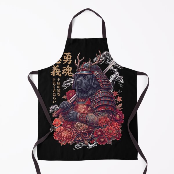 Item preview, Japanese Newfoundland Art Samurai Aesthetic Dog Owner designed and sold by DoodleTortle.