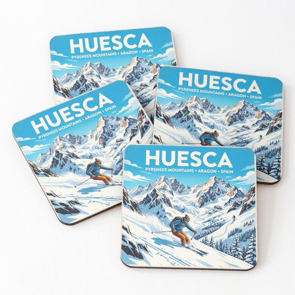 Item preview, Huesca Spain Pyrenees Poster - Vintage Alpine Mountain Art designed and sold by ryanguas.