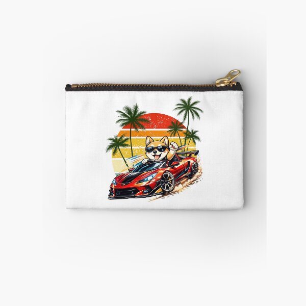 Item preview, Cool Shiba Inu Driving Sports Car Retro Sunset designed and sold by yuki-hana.
