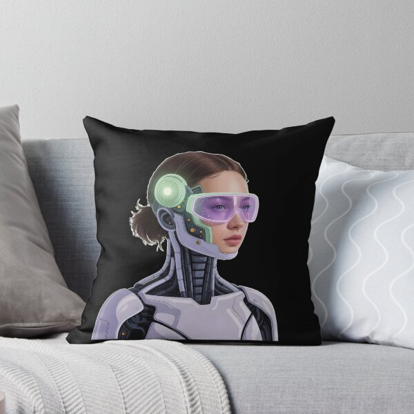 Item preview, Cyborg but Make it Aesthetic T-Shirt | AI-Powered Human | Pastel Cyberpunk Futuristic Shirt designed and sold by ImaginedSpace7.