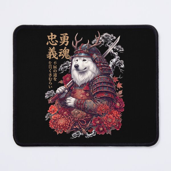 Item preview, Japanese Samoyed Art Samurai Aesthetic Dog Owner designed and sold by DoodleTortle.