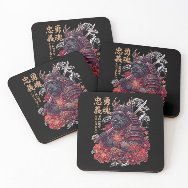 Item preview, Japanese Scottish Terrier Art Samurai Aesthetic Dog Owner designed and sold by DoodleTortle.