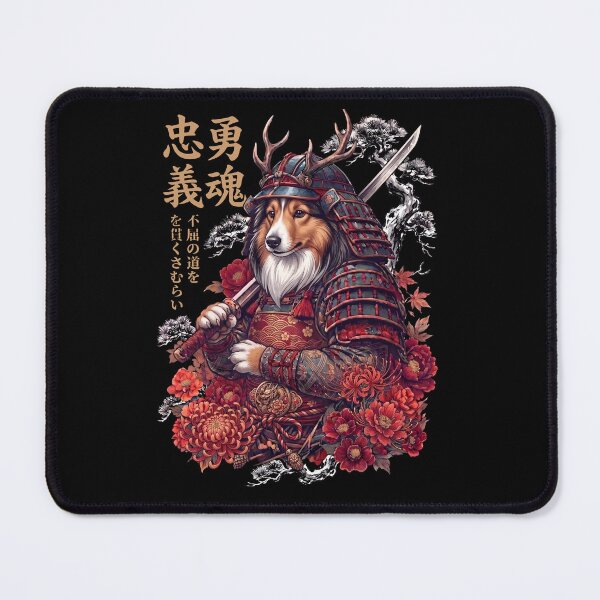 Item preview, Japanese Shetland Sheepdog Art Samurai Aesthetic Dog Owner designed and sold by DoodleTortle.