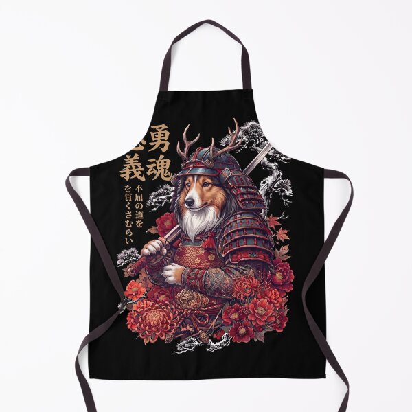Item preview, Japanese Shetland Sheepdog Art Samurai Aesthetic Dog Owner designed and sold by DoodleTortle.