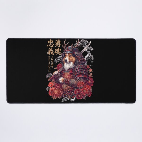 Item preview, Japanese Shetland Sheepdog Art Samurai Aesthetic Dog Owner designed and sold by DoodleTortle.
