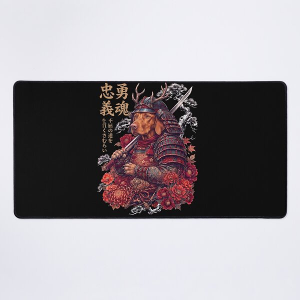Item preview, Japanese Vizsla Art Samurai Aesthetic Dog Owner designed and sold by DoodleTortle.