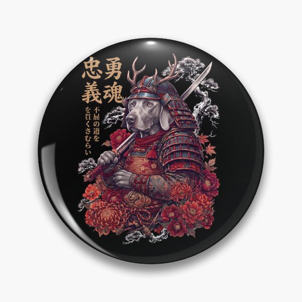 Item preview, Japanese Weimaraner Art Samurai Aesthetic Dog Owner designed and sold by DoodleTortle.