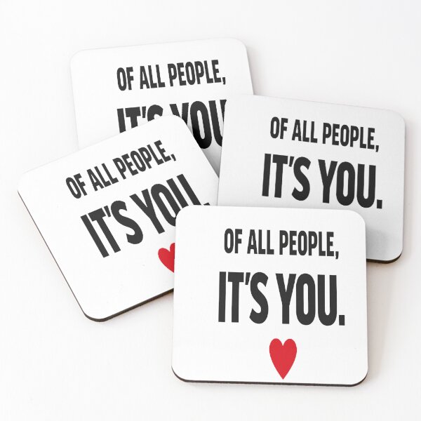 Item preview, Of All People, It's You Romantic Minimalist Couple Love Quote designed and sold by Lovestickerco.