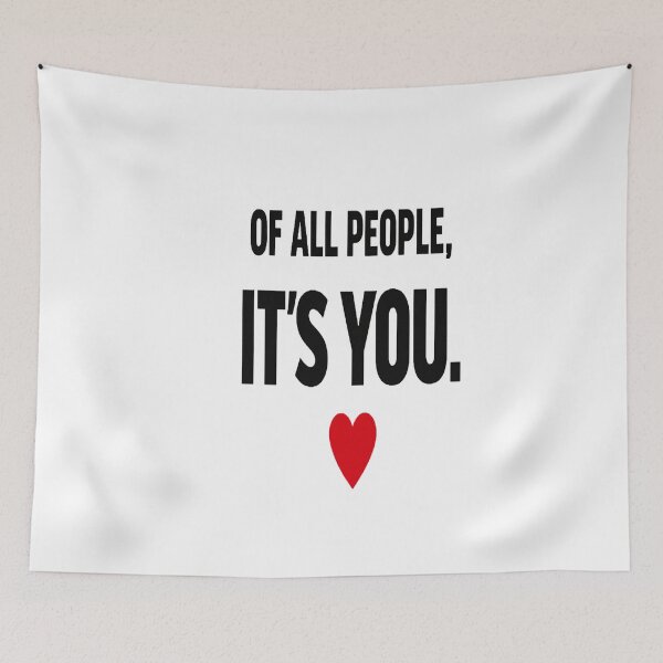 Item preview, Of All People, It's You Romantic Minimalist Couple Love Quote designed and sold by Lovestickerco.