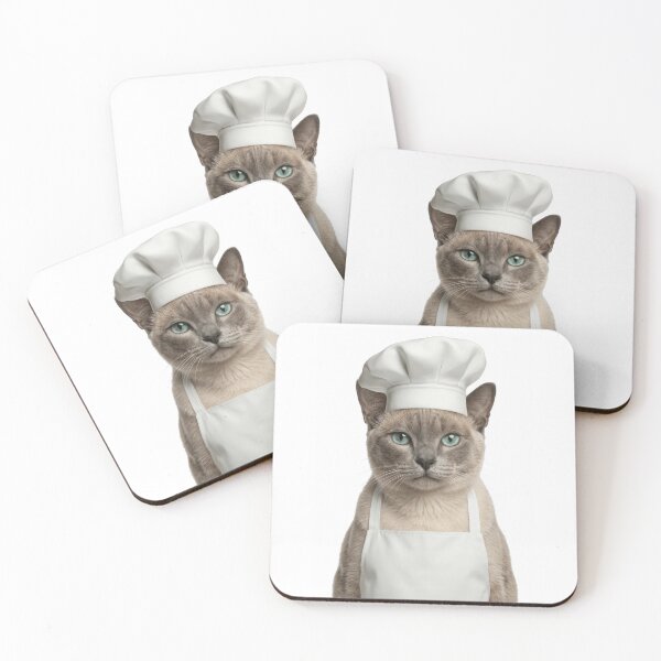 Item preview, Funny Tonkinese Cat Chef Realistic Animal Cooking Humor Art designed and sold by LazyOwlStore.