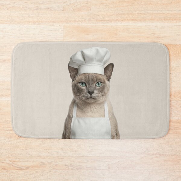 Item preview, Funny Tonkinese Cat Chef Realistic Animal Cooking Humor Art designed and sold by LazyOwlStore.