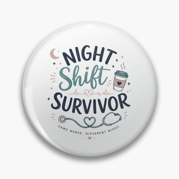 Item preview, Night Shift Survivor Funny Nurse designed and sold by Nurse Craft Studio.