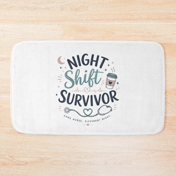Item preview, Night Shift Survivor Funny Nurse designed and sold by Nurse Craft Studio.