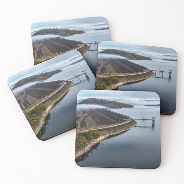Item preview, Aerial scene capturing Glenbawn Dam shrouded in fog designed and sold by Justin Mckinney.
