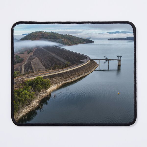 Item preview, Aerial scene capturing Glenbawn Dam shrouded in fog designed and sold by Justin Mckinney.