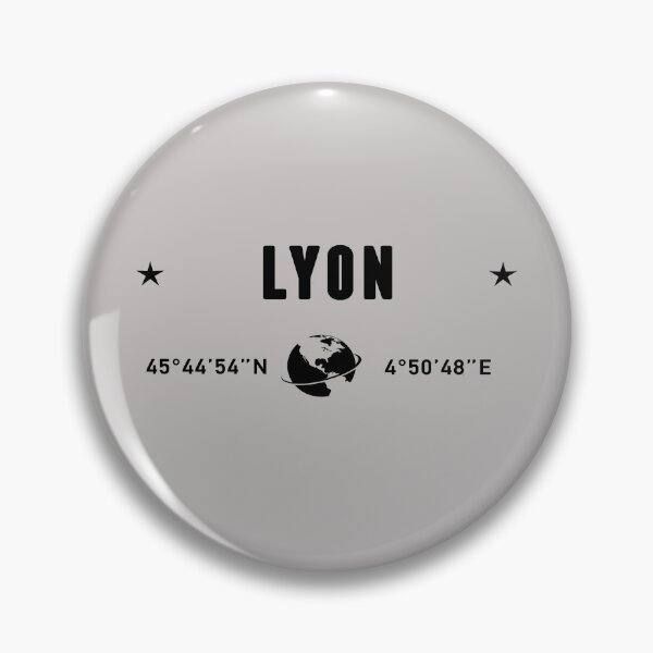Item preview, Lyon France Coordinates Globe Typography designed and sold by capricedefille.