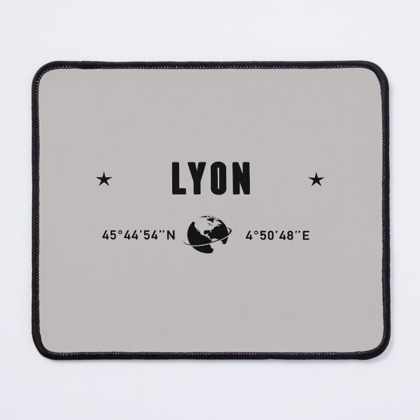 Item preview, Lyon France Coordinates Globe Typography designed and sold by capricedefille.