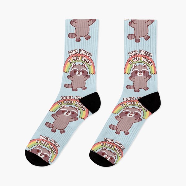 Item preview, Cute Raccoon Dont Worry It Gets Worse Funny designed and sold by rustydoodle.