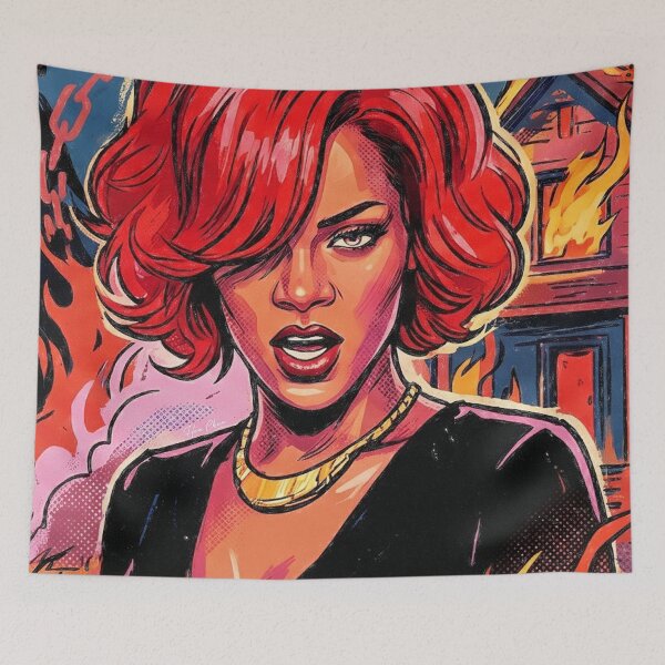 Item preview, Love The Way You Lie Comic Pop Art Portrait designed and sold by Hen-C-Art.