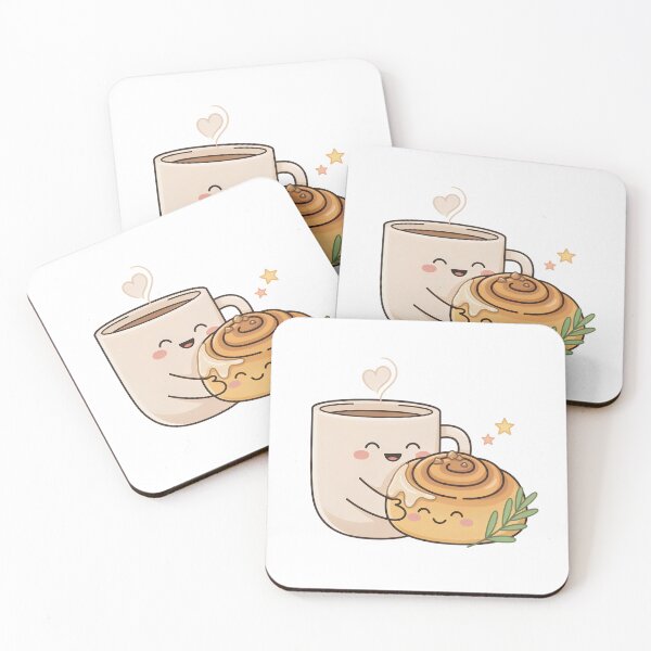 Item preview, Fika Friends – Cute Coffee and Cinnamon Roll Scandinavian Hygge Design designed and sold by ArcticFoxStudio.