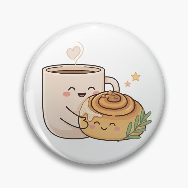 Item preview, Fika Friends – Cute Coffee and Cinnamon Roll Scandinavian Hygge Design designed and sold by ArcticFoxStudio.