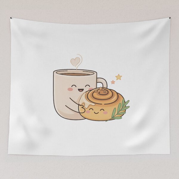Item preview, Fika Friends – Cute Coffee and Cinnamon Roll Scandinavian Hygge Design designed and sold by ArcticFoxStudio.