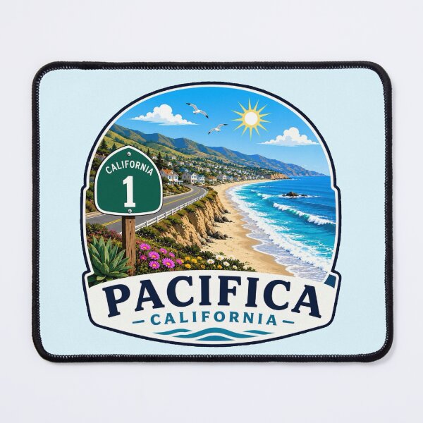 Item preview, Pacifica, California - Highway 1 Coastal Scene designed and sold by Myra365Art.