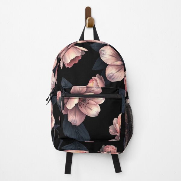Item preview, Pink Blossoms on Dark Background designed and sold by IntelliMindDesigns.